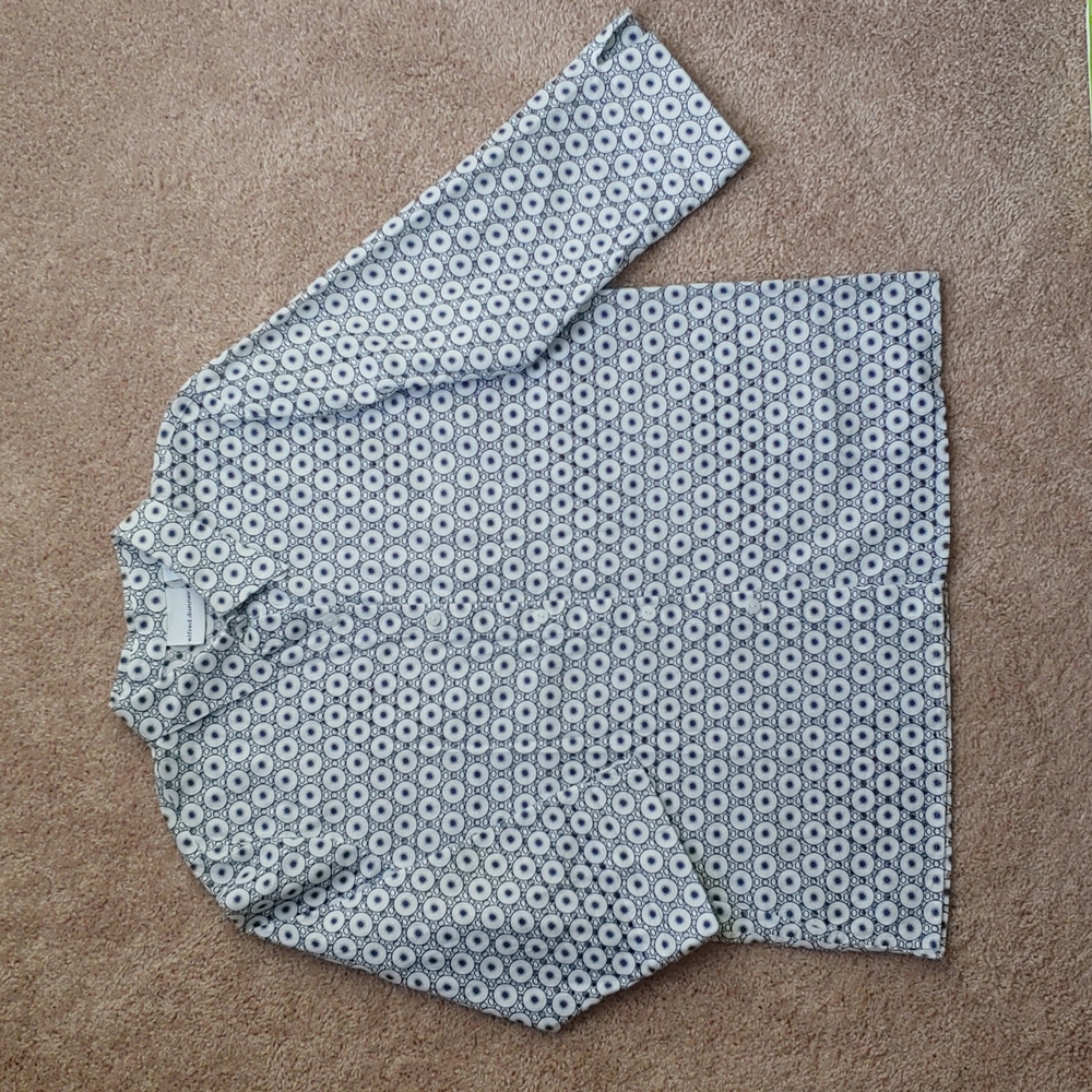 Alfred Dunner peek a boo perforated button down blouse layering